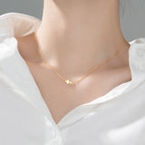 TrustDavis Silver Cross Pendant Necklace for Women