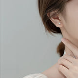 925 Sterling Silver Crown CZ Stud Earring for Women