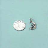 TrustDavis 925 Sterling Silver Moon Rabbit Charm Pendant DIY Jewelry