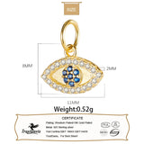 TrustDavis Real 925 Sterling Silver Sweet Eye Dazzling CZ Charm Pendant