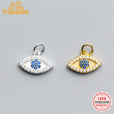 TrustDavis Real 925 Sterling Silver Sweet Eye Dazzling CZ Charm Pendant
