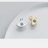 TrustDavis Real 925 Sterling Silver Sweet Eye Dazzling CZ Charm Pendant