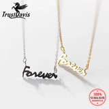 Davis 925 Sterling Silver Sweet Forever Pendant Necklace For Women
