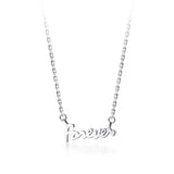 Davis 925 Sterling Silver Sweet Forever Pendant Necklace For Women