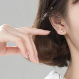 Real 925 Silver Fork Spoon Stud Earrings Wedding Party Jewelry