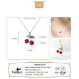 TrustDavis Cherry Pendant Short Necklace For Women Wedding Party
