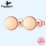 TrustDavis 925 Sterling Silver Stud Earrings For Women