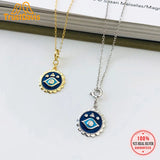 TrustDavis Silver Eye CZ Charm Pendant DIY Jewelry