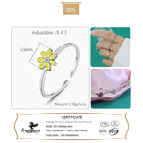 925 Sterling Silver Flower Stud Earrings Sweet Glaze Screw Wedding Jewelry