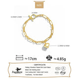 TrustDavis 925 Sterling Silver Sweet Heart Chain Bracelet For Women