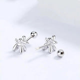 TrustDavis 925 Silver Dog Stud Earrings Fine Jewelry
