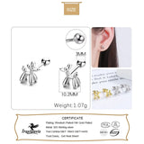 TrustDavis 925 Silver Dog Stud Earrings Fine Jewelry
