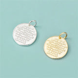 TrustDavis 925 Sterling Silver Sweet In Prayer Round Charm Pendant