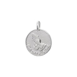 TrustDavis 925 Sterling Silver Sweet In Prayer Round Charm Pendant