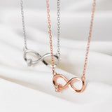 Davis Infinite CZ Pendant Necklace 925 Silver Women Wedding Party Jewelry