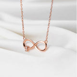 Davis Infinite CZ Pendant Necklace 925 Silver Women Wedding Party Jewelry
