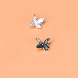 TrustDavis 925 Silver Bee Charm Pendant DIY Jewelry HY076