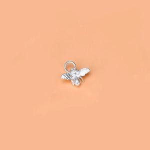 TrustDavis 925 Silver Bee Charm Pendant DIY Jewelry HY076