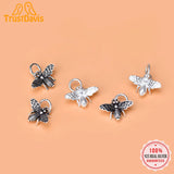TrustDavis 925 Silver Bee Charm Pendant DIY Jewelry HY076