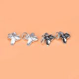 TrustDavis 925 Silver Bee Charm Pendant DIY Jewelry HY076