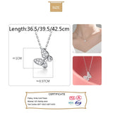Davis 925 Sterling Silver Butterfly CZ Pendant Necklace Wedding Jewelry
