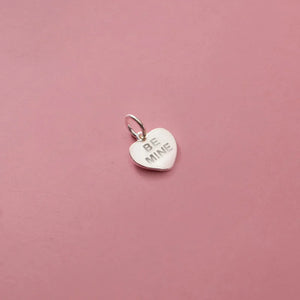 TrustDavis 925 Sterling Silver Be Mine Heart Charm Pendant