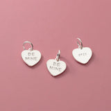 TrustDavis 925 Sterling Silver Be Mine Heart Charm Pendant
