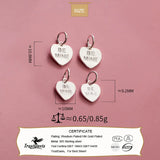 TrustDavis 925 Sterling Silver Be Mine Heart Charm Pendant