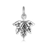 925 Sterling Silver Double Maple Leaf Charm Pendant DIY Jewelry