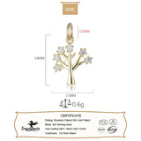 TrustDavis 925 Sterling Silver Sweet Life Tree CZ Charm Pendant DIY Accessories