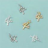 TrustDavis 925 Sterling Silver Sweet Life Tree CZ Charm Pendant DIY Accessories