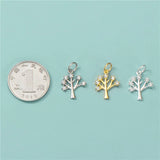 TrustDavis 925 Sterling Silver Sweet Life Tree CZ Charm Pendant DIY Accessories