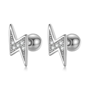 TrustDavis Sweet Lightning CZ Stud Earrings Wedding Jewelry