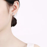 TrustDavis Sweet Lightning CZ Stud Earrings Wedding Jewelry