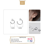 TrustDavis 925 Sterling Silver Square Charm Stud Earrings