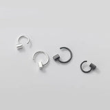 TrustDavis 925 Sterling Silver Square Charm Stud Earrings