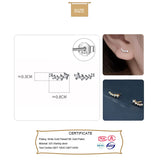 TrustDavis Minimalist CZ Stud Earrings 925 Silver Wedding Jewelry