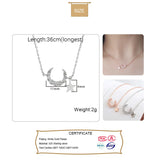 TrustDavis 925 Sterling Silver CZ Pendant Necklace