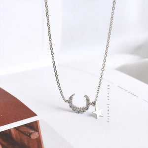 TrustDavis 925 Sterling Silver CZ Pendant Necklace