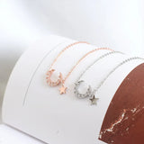 TrustDavis 925 Sterling Silver CZ Pendant Necklace