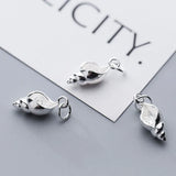 TrustDavis 925 Sterling Silver Conch Charm Pendant DIY Jewelry