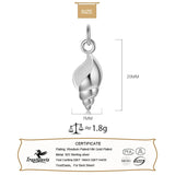 TrustDavis 925 Sterling Silver Conch Charm Pendant DIY Jewelry