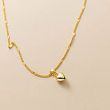 TrustDavis 925 Silver Heart Clavicle Necklace Wedding Jewelry