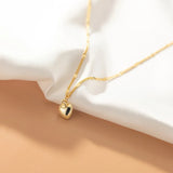 TrustDavis 925 Silver Heart Clavicle Necklace Wedding Jewelry