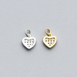 TrustDavis 925 Silver Heart CZ Charm Pendant DIY Jewelry DZ407