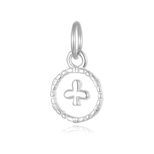 TrustDavis 925 Sterling Silver Flower Charm Pendant