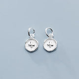TrustDavis 925 Sterling Silver Flower Charm Pendant