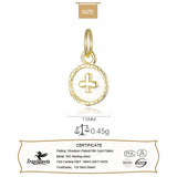 TrustDavis 925 Sterling Silver Flower Charm Pendant