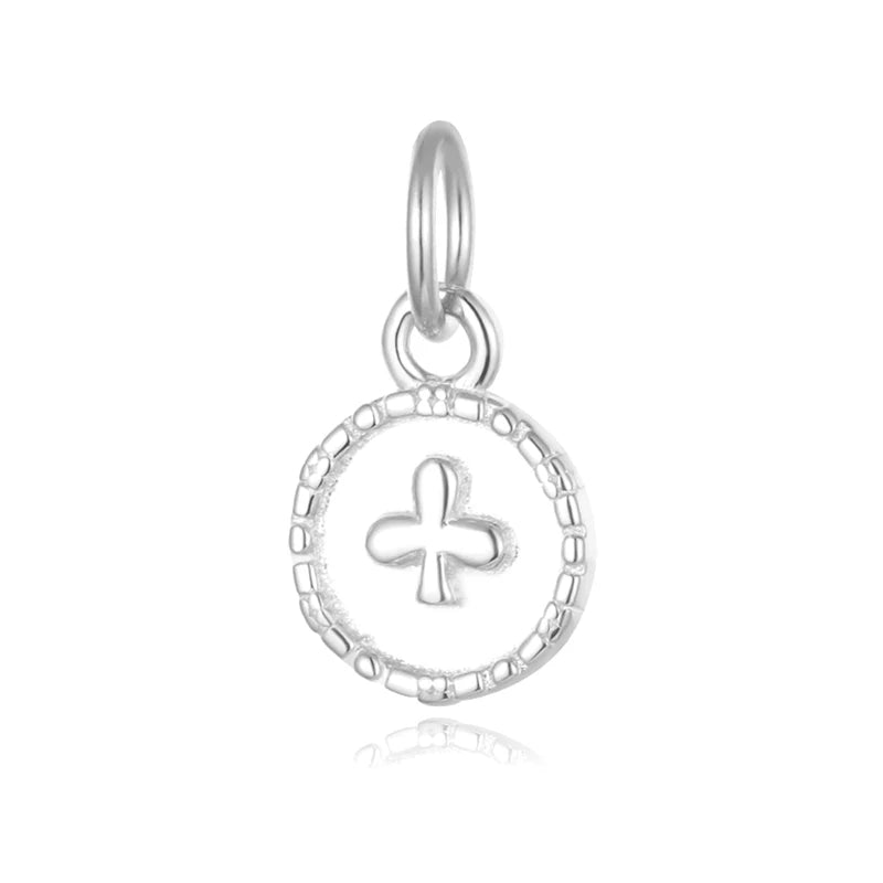 TrustDavis 925 Sterling Silver Flower Charm Pendant