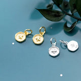 TrustDavis 925 Sterling Silver Flower Charm Pendant